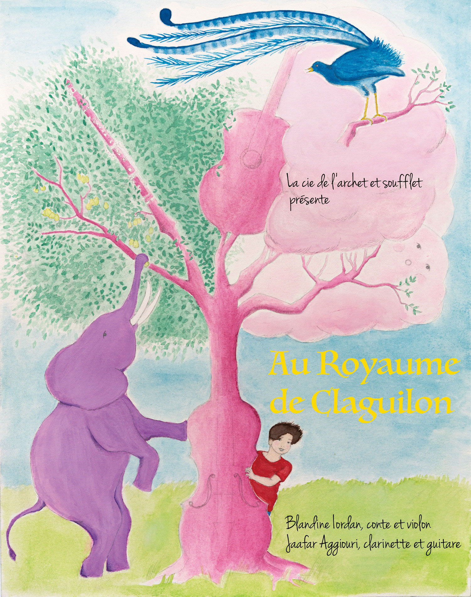 Affiche au Royaume de Claguilon cie archet et soufflet Affiche au Royaume de Claguilon cie archet et soufflet
